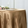 thumbnail image 2 of Efavormart 120 Inch Satin Round Tablecloth, Washable Linen Table Cover, Decorative Silky Fabric for Wedding, Party, Banquet Events - Taupe, 2 of 10