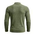 thumbnail image 5 of TOUMENY Men Sweater High Neck Long Sleeve Solid Slim Fit Casual Pullover Winter Knitted Comfortable Workwear Tops Army Green XXXL, 5 of 7