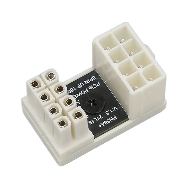 Conector de dirección de GPU, conector PCIe de GPU Adaptador en ángulo de tarjeta gráfica blanca Conector de alimentación de tarjeta gráfica Innovación moderna