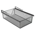 thumbnail image 2 of debajo del gabinete cajón colgante extraer cesta de alambre de metal gabinete portátil Organizador de armario debajo del estante para la lavandería de Negro, 2 of 7