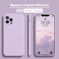 thumbnail image 3 of Original Square Liquid Silicone Phone Case For iPhone 15 14 13 12 11 Pro Max Mini XS Max X XR 8 7 Lens Protection Cover Coque, 3 of 5