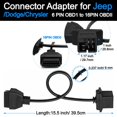 thumbnail image 3 of Cable adaptador Goliton OBD1 de 6 pines a OBD2 de 16 pines para Jeep/Dodge/Chrysler, 3 of 6
