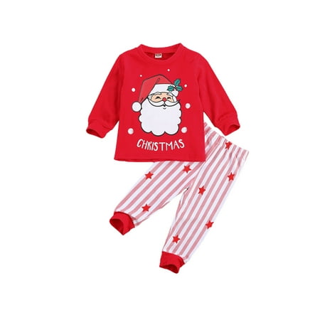 

Ma&Baby Toddler Baby Christmas Pajama Cotton Long Sleeve Santa Claus Sleepwear Sets 1-6 Years