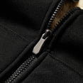 thumbnail image 6 of Men'S Casual Full Zip Up Sherpa Lined Hoodie Thick Fleece Heavyweight Jacket Windproof Thermal Zipper Sweatshirt, 6 of 8