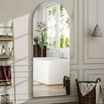 thumbnail image 6 of SEETHRUGLIMMER 71.3"x 26" Arched Full Length Mirror Floor Mirror with Stand Wall Mounted, Silver, 6 of 6