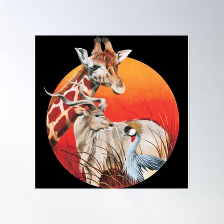 Zoo Wild Safari West Poster Wall Art, Modern Wall Decor For Living Room Bedroom, 8x12 UNFRAMED