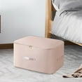 thumbnail image 4 of Hearth & Gear The Material For Home Textile Storage Has A Wide Range Of Uses And Is Designed To Space Blanket Storage Organizer Large Foldable Storage with Lids Cloth Container Organize 13x13 Storage, 4 of 5