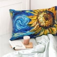 thumbnail image 4 of Balery vintage Starry Sunflower Funda de Cojín Estampada, Regalos para Mujeres, Regalos de Amor para Ella, Regalos para Novia o Esposa, Funda de Almohada-16"x24", 4 of 6