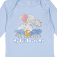 thumbnail image 4 of Inktastic My Titi Loves Me Cute Elephants Clouds Moon and Stars Boys or Girls Long Sleeve Baby Bodysuit, 4 of 5