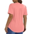 thumbnail image 5 of Fantaslook Blouses for Women Pleated Short Sleeve Tunic Tops Dressy Casual Summer Shirts, 5 of 10