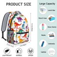 thumbnail image 6 of Cute Dinosaur Pattern Backpack for School,Cute School Bag,Schoolbag with Adjustable Shoulder Straps & Padded Back,15.3"x11"x6.7", 6 of 6