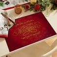thumbnail image 2 of Harpily Napperons Promotionnels Imperméables Rouges de Noël pour Table à Manger 32 X 21 cm Saisonnier Hiver Flocons de Neige Vacances Lavables, 2 of 4