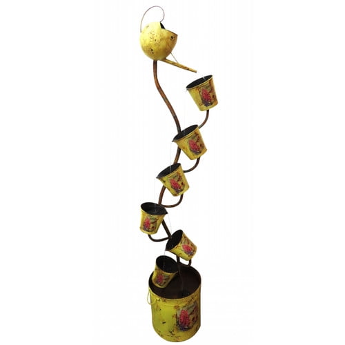 65" Tiering Planter Bucket Floor Fountain by Alpine Corporation