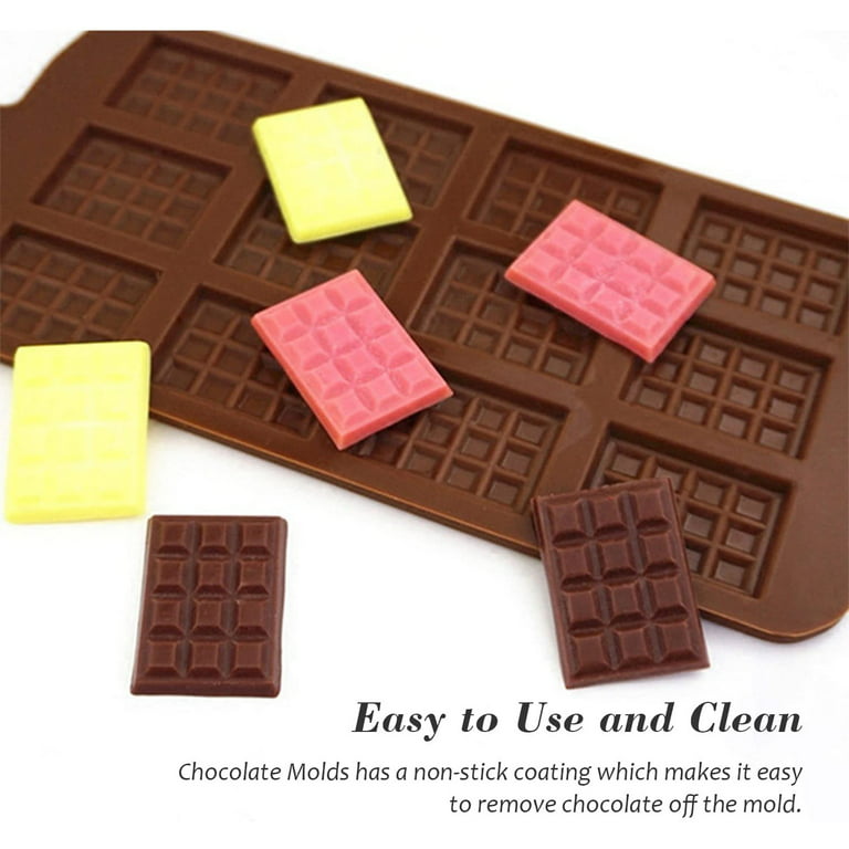 Entcook 5 Pieces Silicone Chocolate Molds for Chocolates Hard