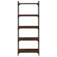 thumbnail image 2 of vidaXL Bookcase 5-Tier Brown Oak 60x30x154 cm Engineered Wood, 2 of 5