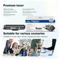 thumbnail image 6 of 1-Pack TN221 Black Toner Cartridge (with Chip) Replacement for Brother High Capacity 3,000 Pages with HL-3140CW 3150CDN 3170CDW 3180CDW MFC-9130CW 9140CDN 9330CDW 9340CDW DCP-9015CDW 9020CDN Printer, 6 of 6