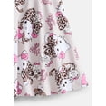 thumbnail image 3 of Barbie Girls Print Skater Dress with Short Sleeves, Sizes 4-12, 3 of 3