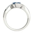 thumbnail image 6 of Mauli Jewels Engagement Rings for Women 1.15 Carat Two Stone Blue Diamond Ring 4 Prong-Setting14K White Gold, 6 of 7