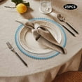 thumbnail image 4 of 25 Pcs Beaded Rim Charger Plate Bulk Service Plate for Parties Clear Round Chargers for Dinner Plates Wedding Décor Placemats,13 Inch (25pcs-Blue), 4 of 17