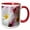 Red/White, variant on 3drose, Usa, Hawaii, Oahu, Close Up of Pink Plumeria Flower, 15oz Two-tone Blue Mug