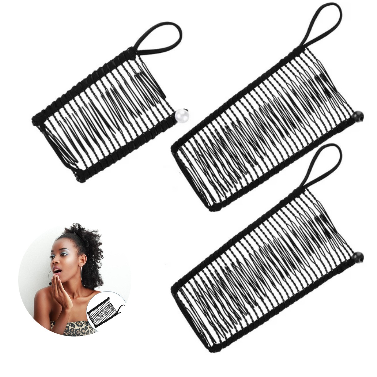Artrylin 3 Pieces Banana Hair Clips for Women Vintage Clincher Comb