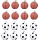 thumbnail image 1 of 16 colgantes de resina con diseño de pelotas de baloncesto y fútbol en 3D para hombres y mujeres, para pendientes, pulseras, collares y bisutería., 1 of 6