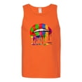 thumbnail image 2 of Wild Bobby, Colorful Painted Lip, Streetwear, Men Graphic Tank Top, Orange, Small, 2 of 5
