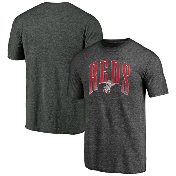 Men's Charcoal Cincinnati Reds Line Corps Tri-Blend T-Shirt