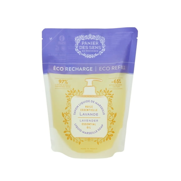 Panier Des Sens Savon de Marseille Liquide Relaxant à la Lavande Recharge Éco 16,9 Onces