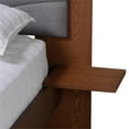 thumbnail image 5 of Baxton Studio Hemera Gray Fabric Brown Wood Queen Size Platform Bed With Table, 5 of 10