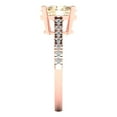 thumbnail image 3 of Clara Pucci 14K Rose Gold 2.21ct Morganite Solitaire with Accents Ring, 3 of 7