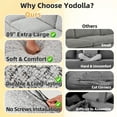thumbnail image 4 of YODOLLA 89" Sofa Couch for Living Room 3 Seats Chenille Futon Sofa with 2 Removable Pillows, Gray, 4 of 11