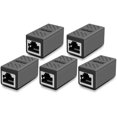 thumbnail image 1 of GFDYREE Network Cable Coupler, RJ45 Adapter - Shielded in-Line Coupler for Cat7/Cat6/Cat5e/cat5 Ethernet Cable Extender Connector - Ethernet Cable Connectors Female to Female(Gray-5 Pack), 1 of 6