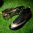 thumbnail image 4 of Men's Soccer Cleats High-Top Unisex Football Boots with Golden Soled Spikes for Outdoor and Indoor Training and Athletic Performance, 4 of 6
