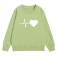 thumbnail image 6 of Mercatoo Girls Heart Graphic Crew Neck Sweatshirts Cotton Soft Oversized Pullover Sweatshirts Teen Kids Cute Long Sleeve Tops, 6 of 8
