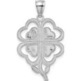 thumbnail image 3 of 14K White Gold 4-Leaf Clover Charm (31.2 X 19) Made In United States k7285w, 3 of 5