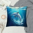 thumbnail image 2 of Fenyluxe Dolphin Pillow Covers for Couch Sofa Indoor Outdoor Square Summer Style 1PC 22x22in, 2 of 5