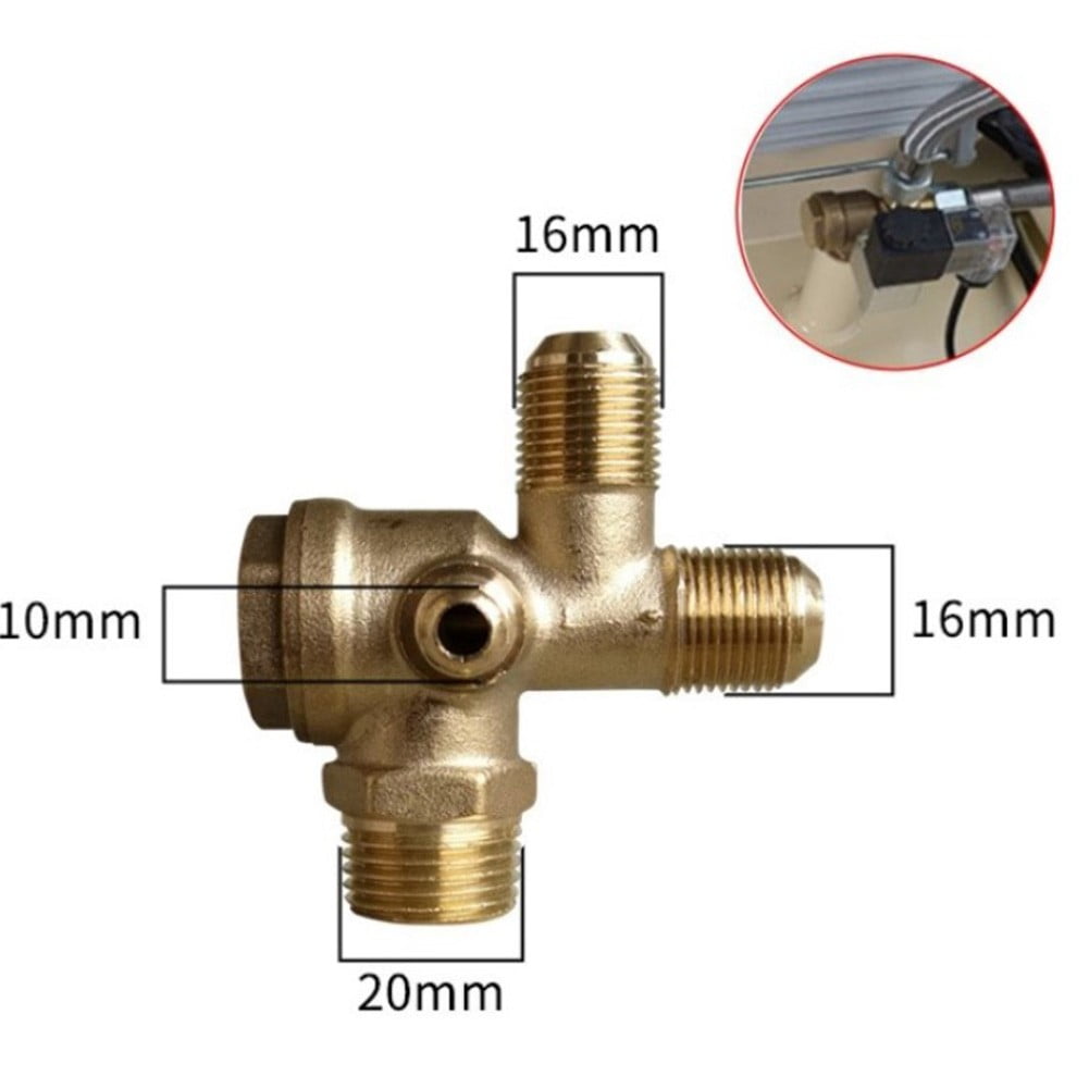 QXKE 4Port Brass Male Threaded Check Valve Connector Tool for Air