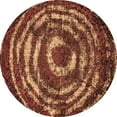 thumbnail image 1 of Ahgly Company Indoor Round Abstract Brown Modern Area Rugs, 5' Round, 1 of 4