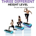 thumbnail image 6 of Yes4All Adjustable Workout Aerobic Exercise Step Platform Health Club Size with 4 Adjustable Risers Included and Extra Risers Options - Teal Purple, 6 of 6