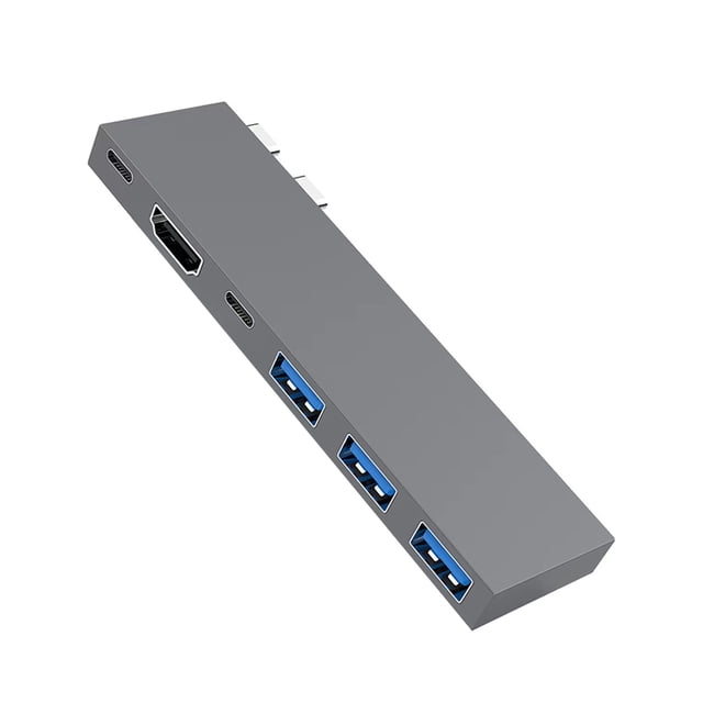EstacióN de Acoplamiento USB C, Concentrador Tipo C 6 en 1, Compatible con , PD100W, USB C, Adaptador Multipuerto 3 USB para PortáTiles y Tabletas