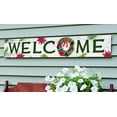 thumbnail image 2 of My Word! Welcome W/Wreath Horizontal Above Board Welcome Sign for Over a Door or on Porch Deck or Patio Wall - Indoor Outdoor Farmhouse Rustic Porch and Garage Decor 8"x46.5", 2 of 2