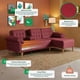 thumbnail image 3 of Sala Modular Reversible Makora Brunello Con Memory Foam, Color Rojo, Lino Respaldo Reclinable De 3 posiciones., 3 of 9