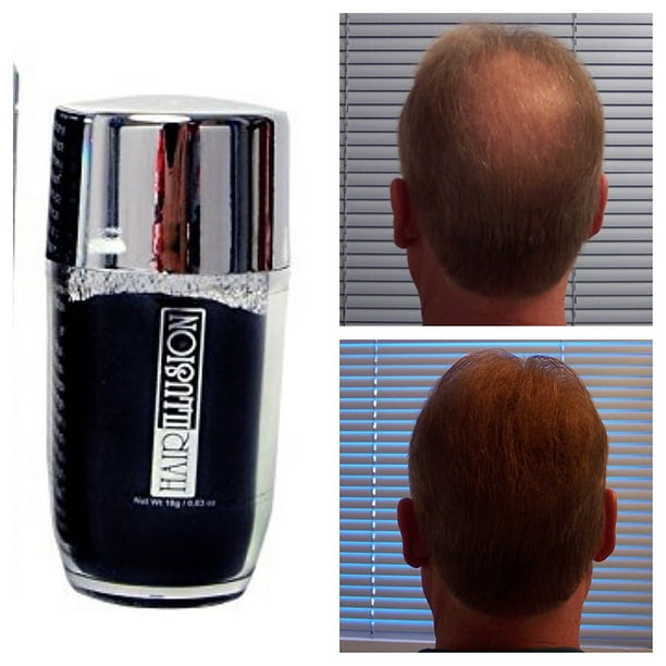 hair illusion - 100% real human hair fibers - not synthetic - for men & women, premium hair building formulation(light blonde 18g) hair illusion - 100% real human hair fibers - not synthetic - for men & women, premium hair building formulation(light blonde 18g)