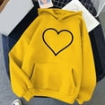 thumbnail image 4 of jsaierl Women's Hoodies Oversized Heart Print Hooded Sweatshirts Athletic Sweaters Trendy Long Sleeve Top Hoodie, 4 of 4