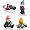 thumbnail image 3 of Estatuas de gnomos de jardín, interesantes elfos al aire libre, artesanías de resina, 4 piezas, jardín de hadas en miniatura, decoraciones para césped (BX4), 3 of 5