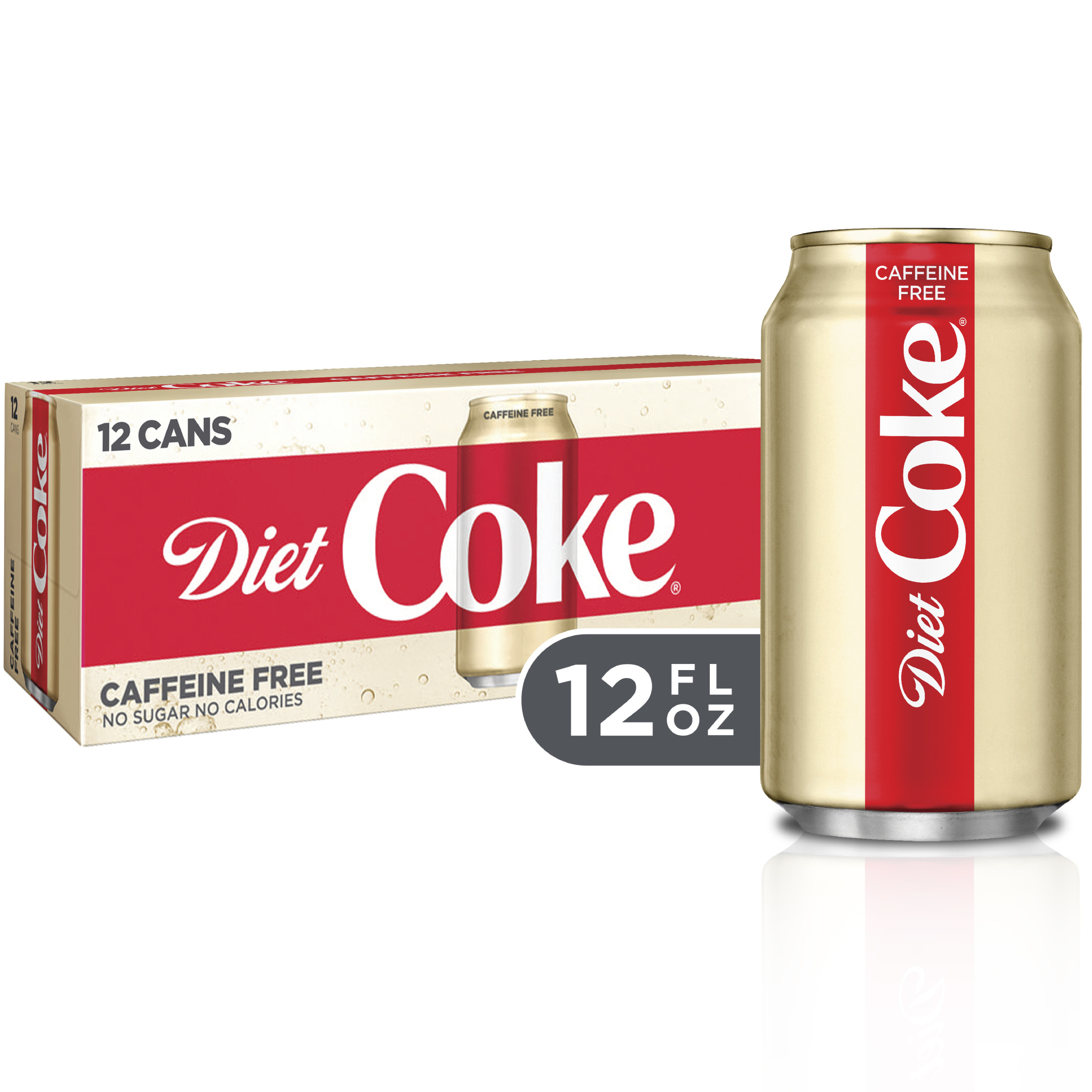 Diet Coke Caffeine Free Soda Soft Drink 12 Fl Oz 12 Pack Walmart 