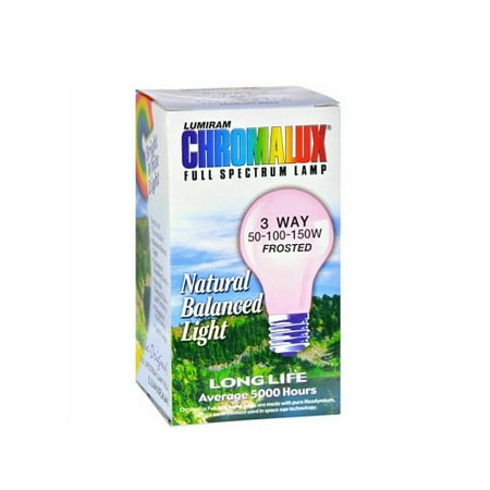 

Chromalux Lumiram Full Spectrum 3 Way 50-100-150W Frosted Lamp Natural Balanced Light 1 Ea 2 Pack