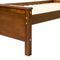 thumbnail image 2 of Twin Headboard and Wood Platform Bed Frame, 78.5'' x 42'' x 37'' Heavy-Duty Wood Bed Frame , Platform Bed Frame w/ Footboard, Mattress Foundation w/10 Slats, Noise-Free, 275lbs, Walnut, SS151, 2 of 7