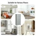 thumbnail image 6 of Gymax 6 Drawer Chest Dresser Clothes Storage Bedroom Tall Furniture Cabinet Grey, 6 of 9